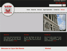 Tablet Screenshot of cajunbailbonds.com
